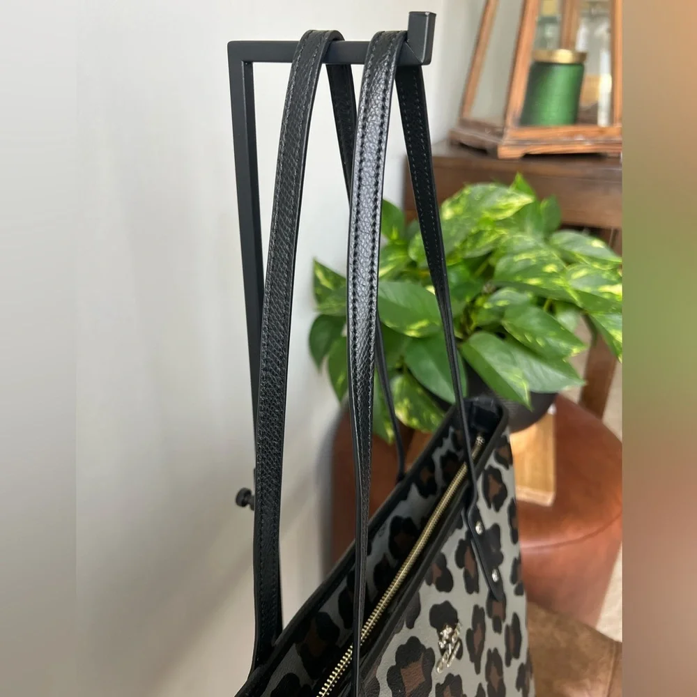 Coach Ocelot -Print Tote in Gray, Black and Brown - Picture 7 of 15